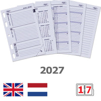 6247-27 104 x 68 mm Mini Agenda Organizer Fügt wöchentlich ein NL EN