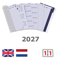 6311-27 170 x 95 mm Personal Agenda Planner Reabla diario Complete Set en NL 2027