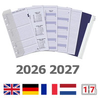 A5 Agenda Refill 2026 2027 EN DE FR NL