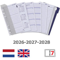 6317-26-27-28 170 x 95 mm Personal Recargas de carpeta NL EN 2026 2027 2028