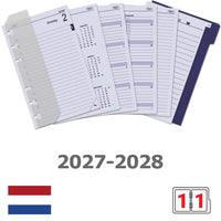 6321-27-28 150 x 95 mm Senior Planner Organizer Refills Daily NL Complete Set 2027 2028