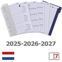 6327-25-26-27 150 x 95 mm Senior Planner Organizer Inserts Complete Set NL  2025 2026 2027