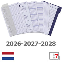 6327-26-27-28 150 x 95 mm Senior Planner Organizer Inserts Complete Set NL  2026 2027 2028