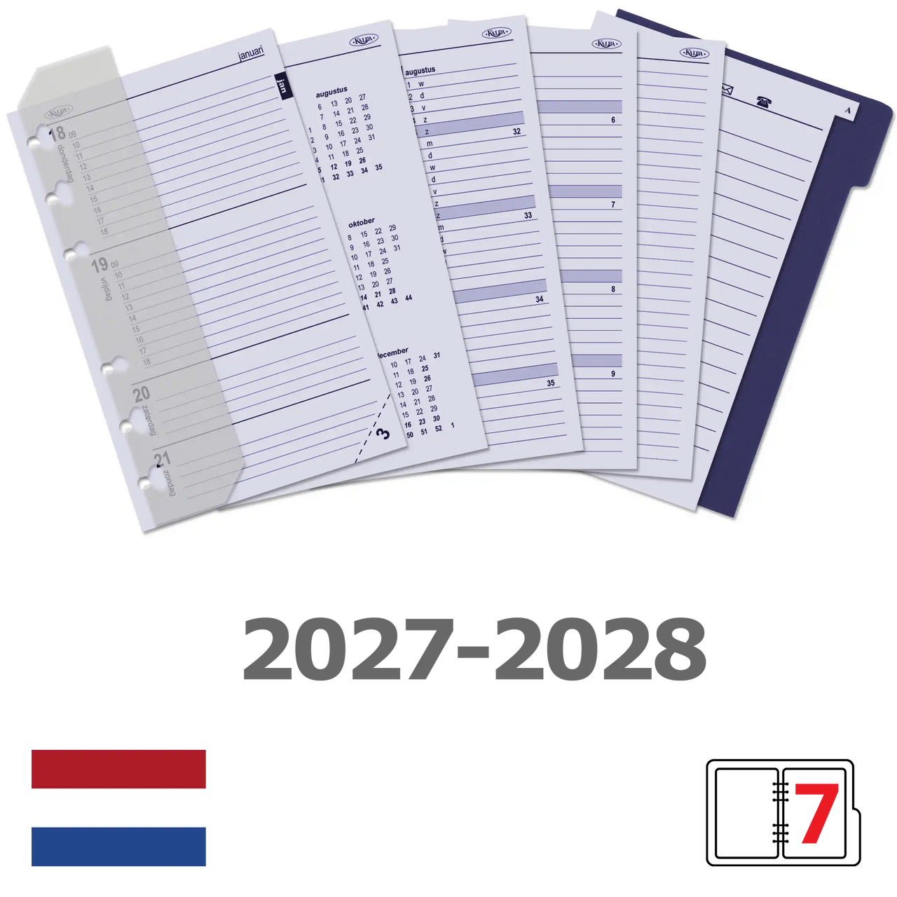 6327-27-28 150 x 95 mm Senior Planner Organizer Inserts Complete Set NL