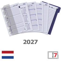 6347-27 104 x 68 mm mini Planner Organizer Inserts with extras NL 2027