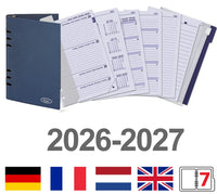 6406-26-27 210 x 144 mm A5 Binder Refills Weekly EN DE FR NL (a bit rust on the ringbinder!) + Storage Folder 2026 2027