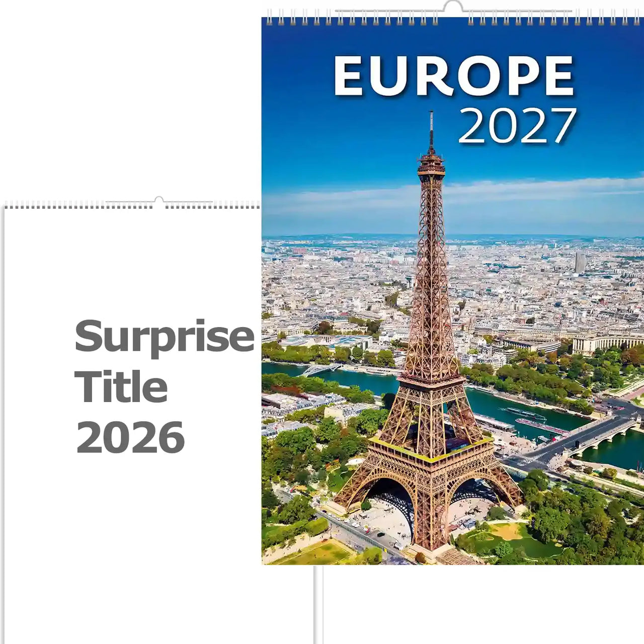 2026 2027 Europa Stadskalender met Eifeltoren 