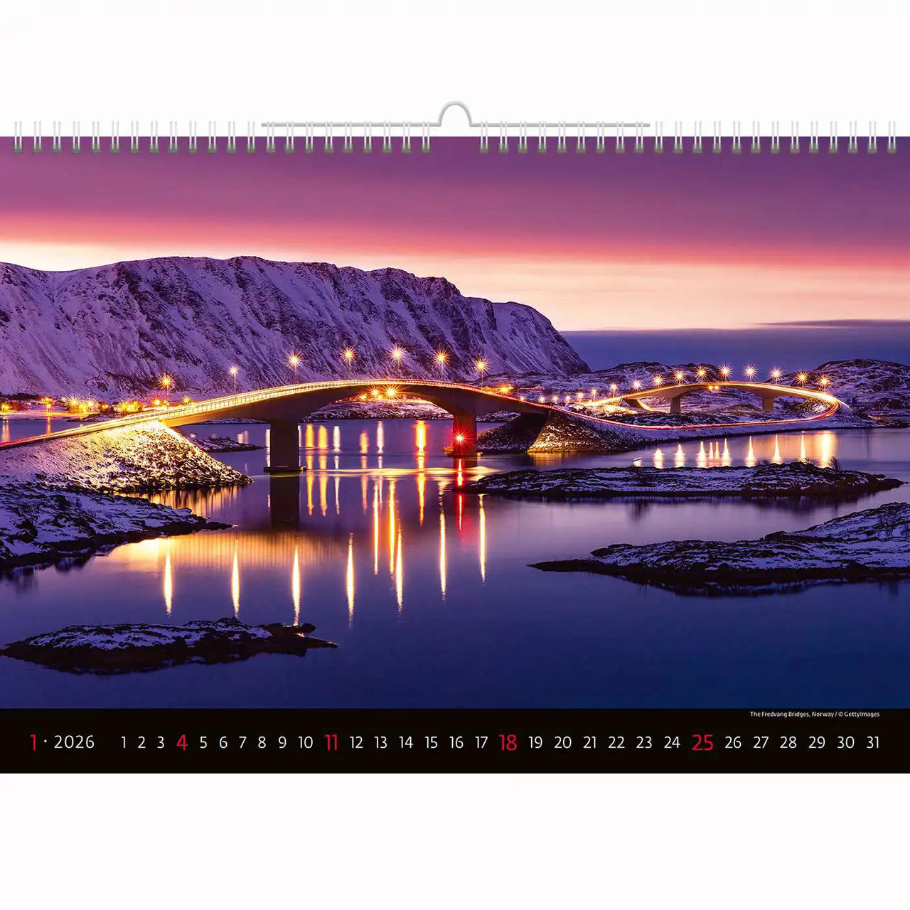 Berühmte Brückenfoto -Kalender A3+ 2026+