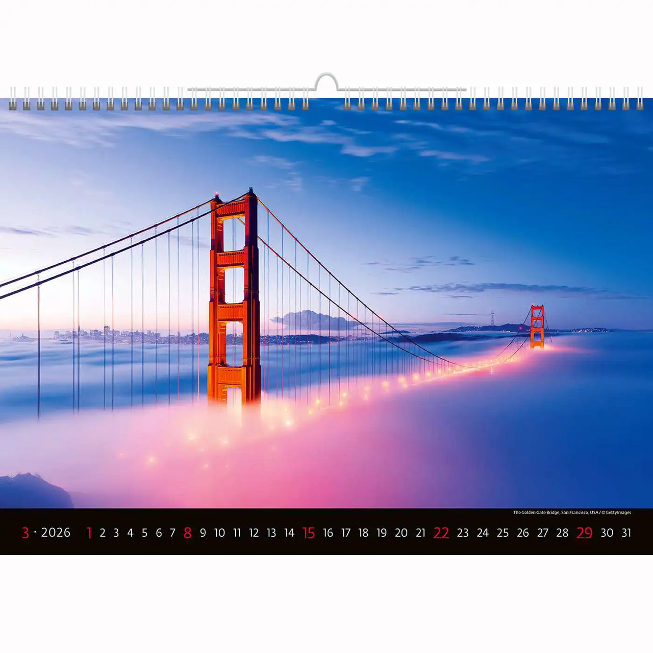 Berühmte Brückenfoto -Kalender A3+ 2026+
