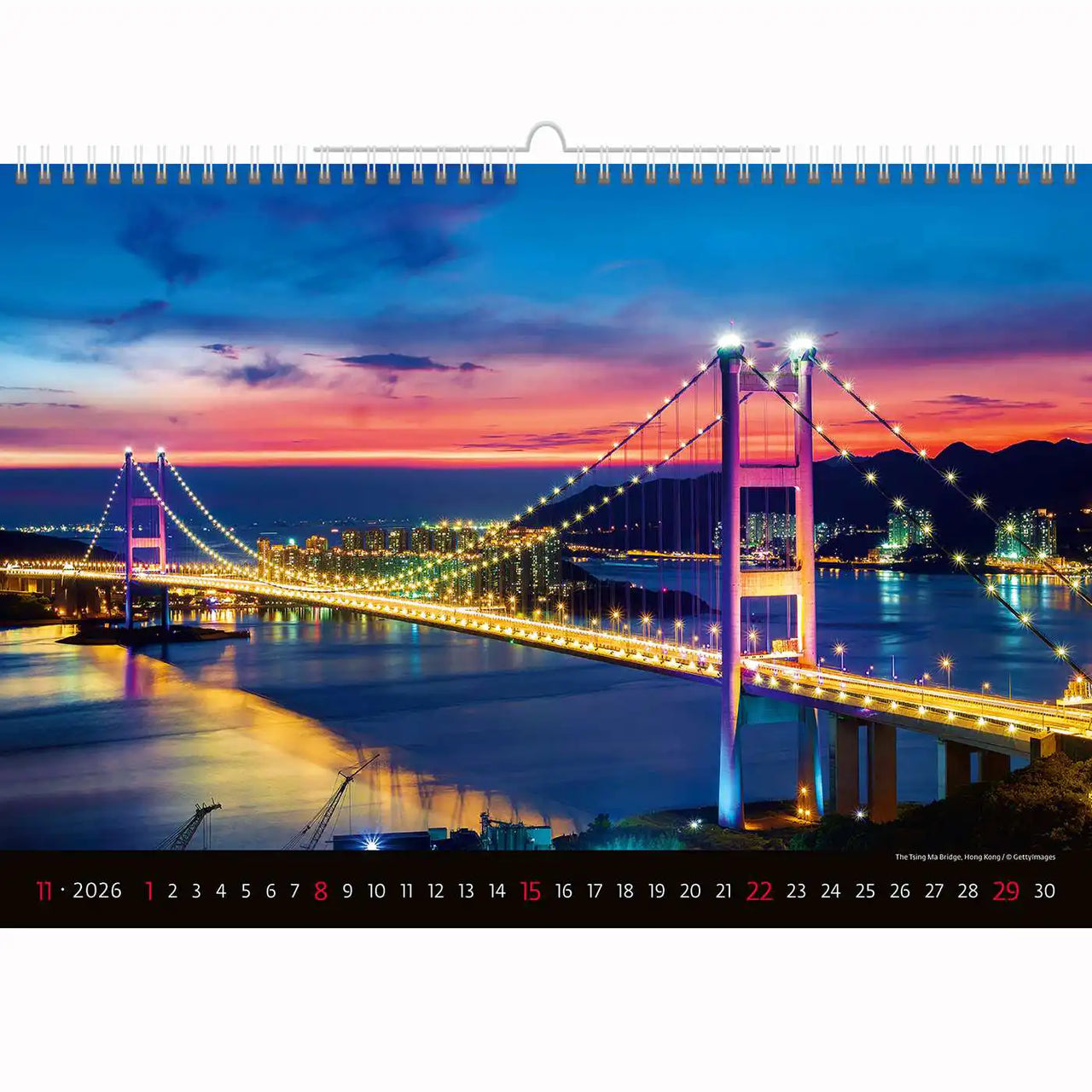 Berühmte Brückenfoto -Kalender A3+ 2026+