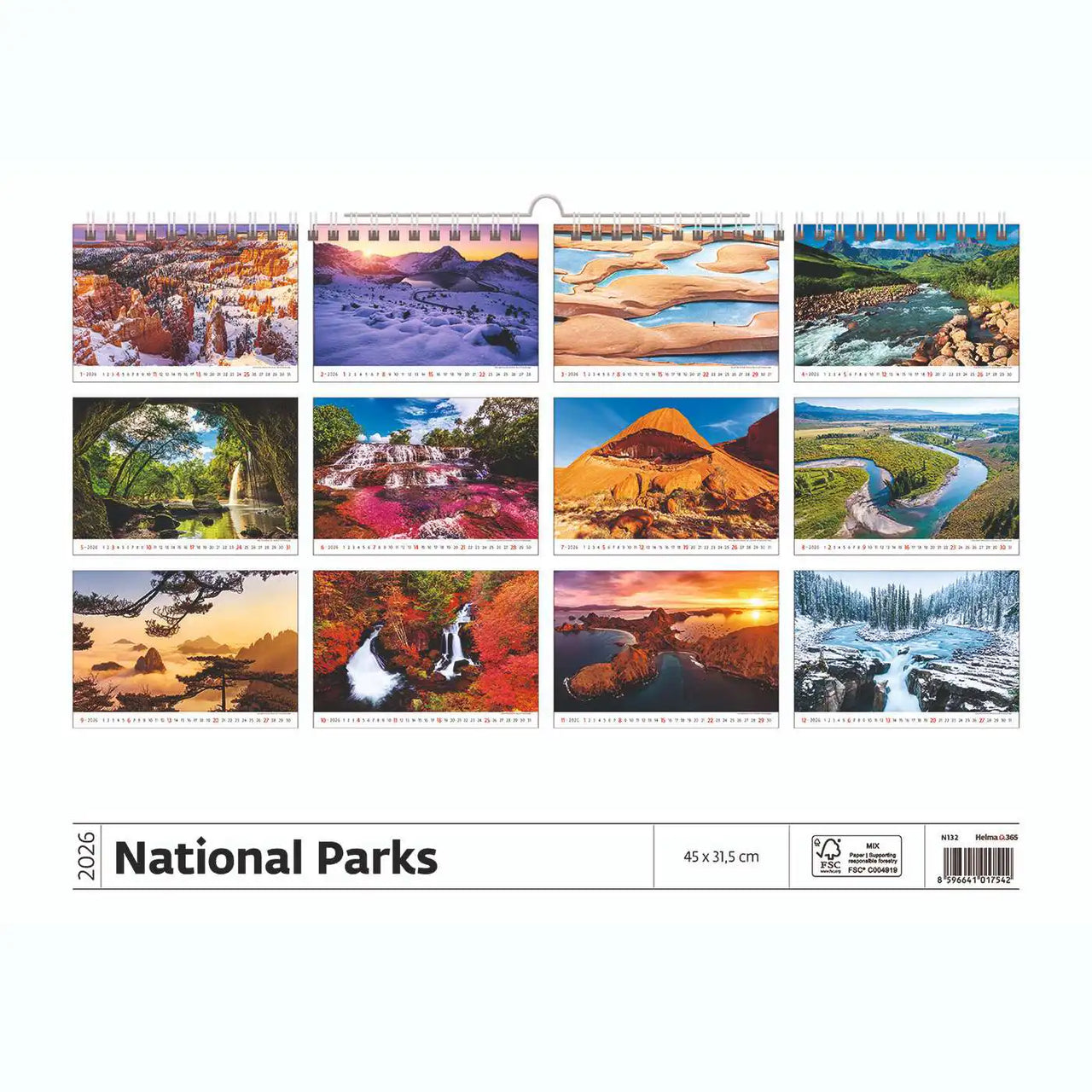 National Parks Photo Calendar A3+ 2026+