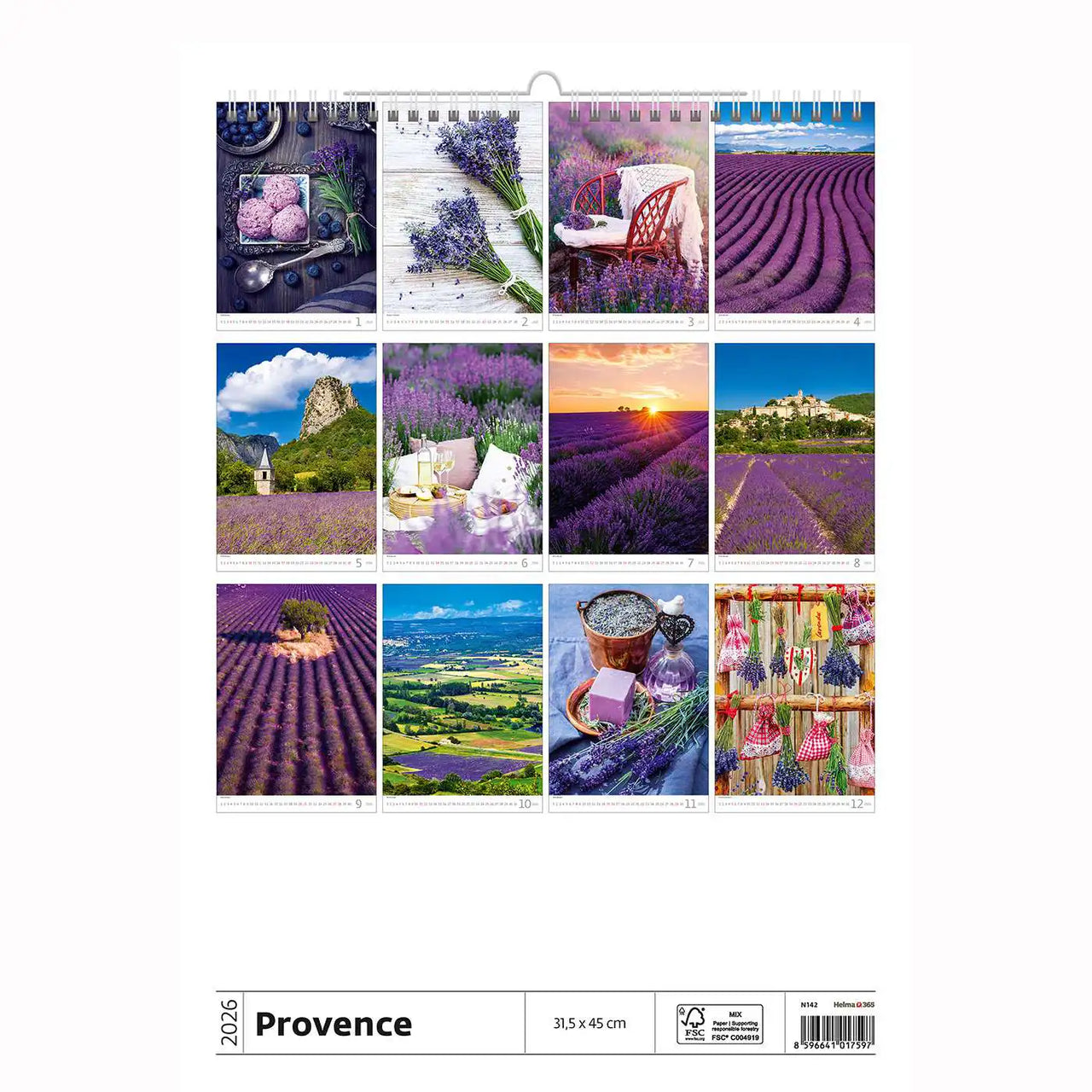 Purple in Provence Calendar A3 + 2026+