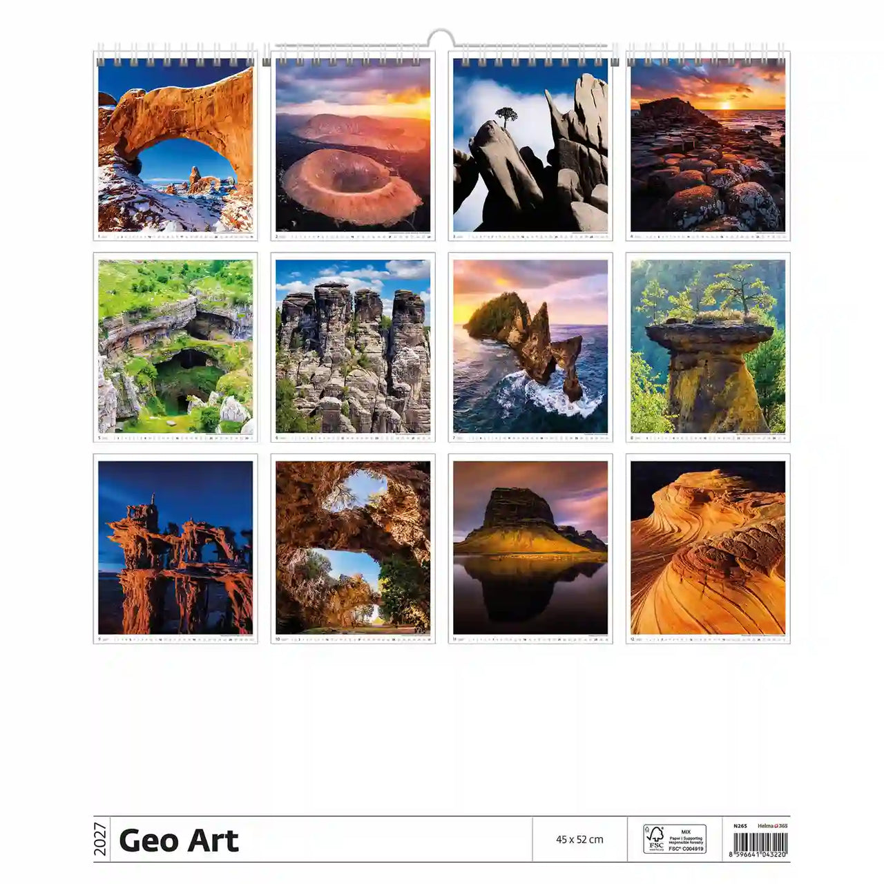 C265-27 Archeologische Landschapskalender A2 2027 + gratis kalender 2026