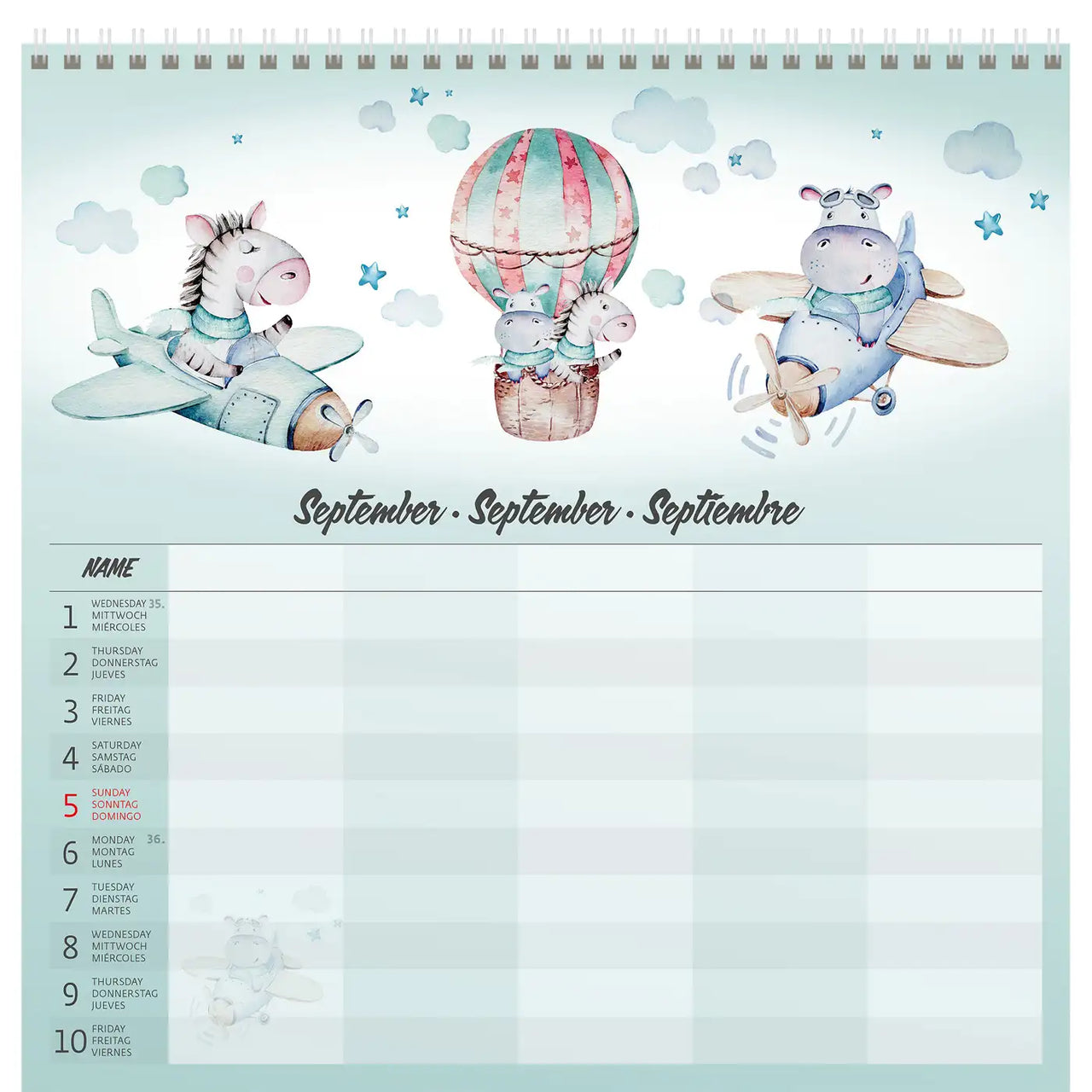 2026 Kalender schrijven 30 x 30 Family Planner - gratis