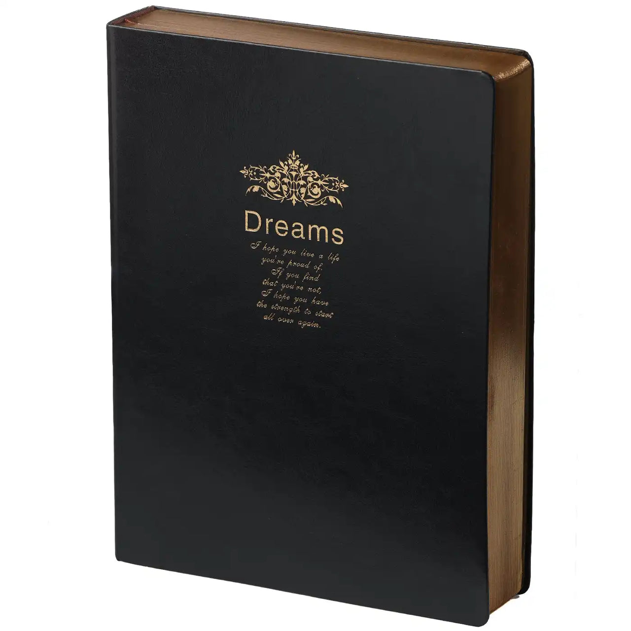 D6030 Kalpa Dreams A4 Vintage Leather Journal Extra Tick Gold Trim