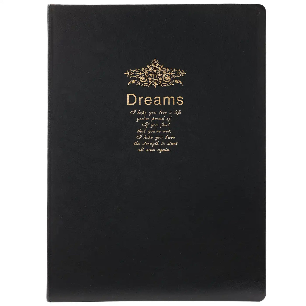 D6030 Kalpa Dreams A4 Vintage Leather Journal Extra Tick Gold Trim