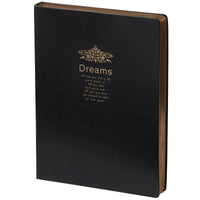 D6032 A4 Kalpa Dreams Vintage Notebook Goldtrim Black
