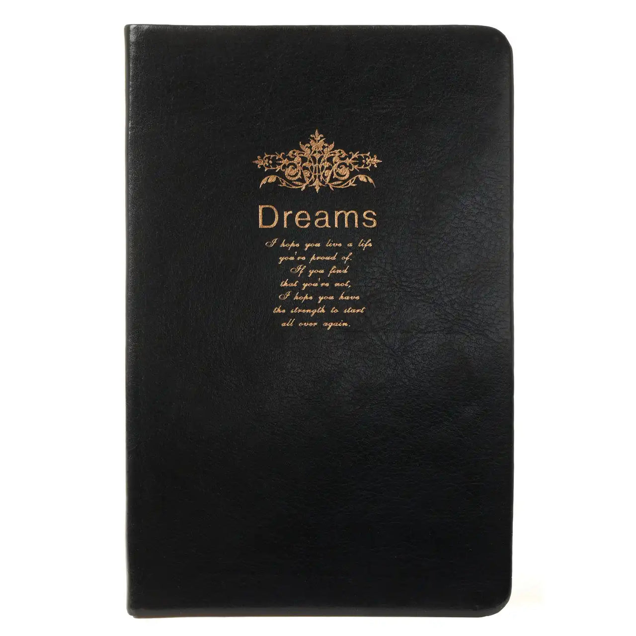 D6045 Kalpa Dreams A5 altes Tagebuch Goldtrim schwarz