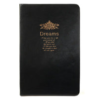 D6045 Kalpa Dreams A5 altes Tagebuch Goldtrim schwarz