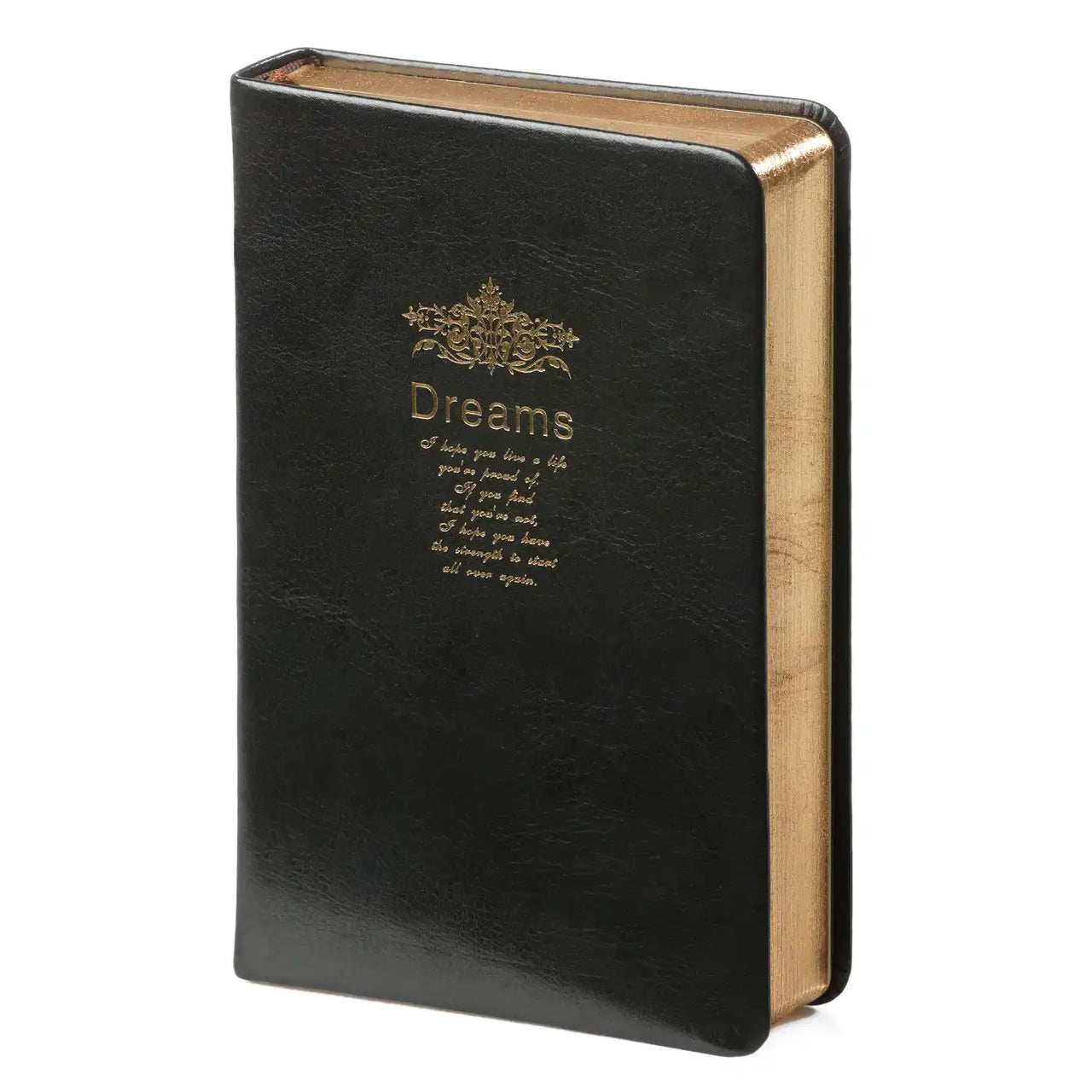 D6046 Kalpa A6 notizbuch retro Goldene Trimseiten schwarz