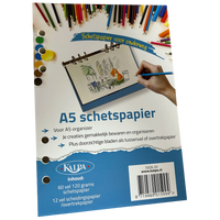 7205-01 A5  60 sheet sketch paper + 12 transparent sheets for organizer