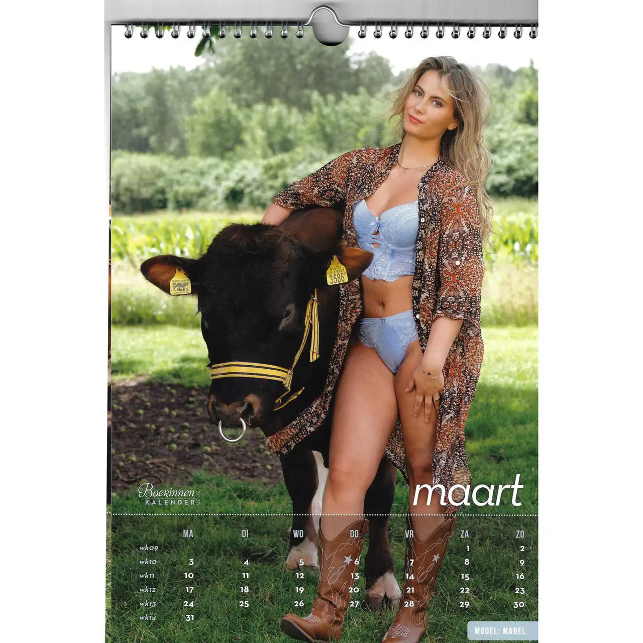 Rin-26-CN calendario de chicas agrícolas + nota mi bebé 2026