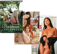 RIN-26-CN-CP CALENDARIO DE GIRAS DE AGURADOR + note my babe 2026 + CutePinUps 2026 2027