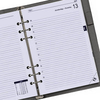 Planner openen met een Dagelijks indeling op een witte achtergrond