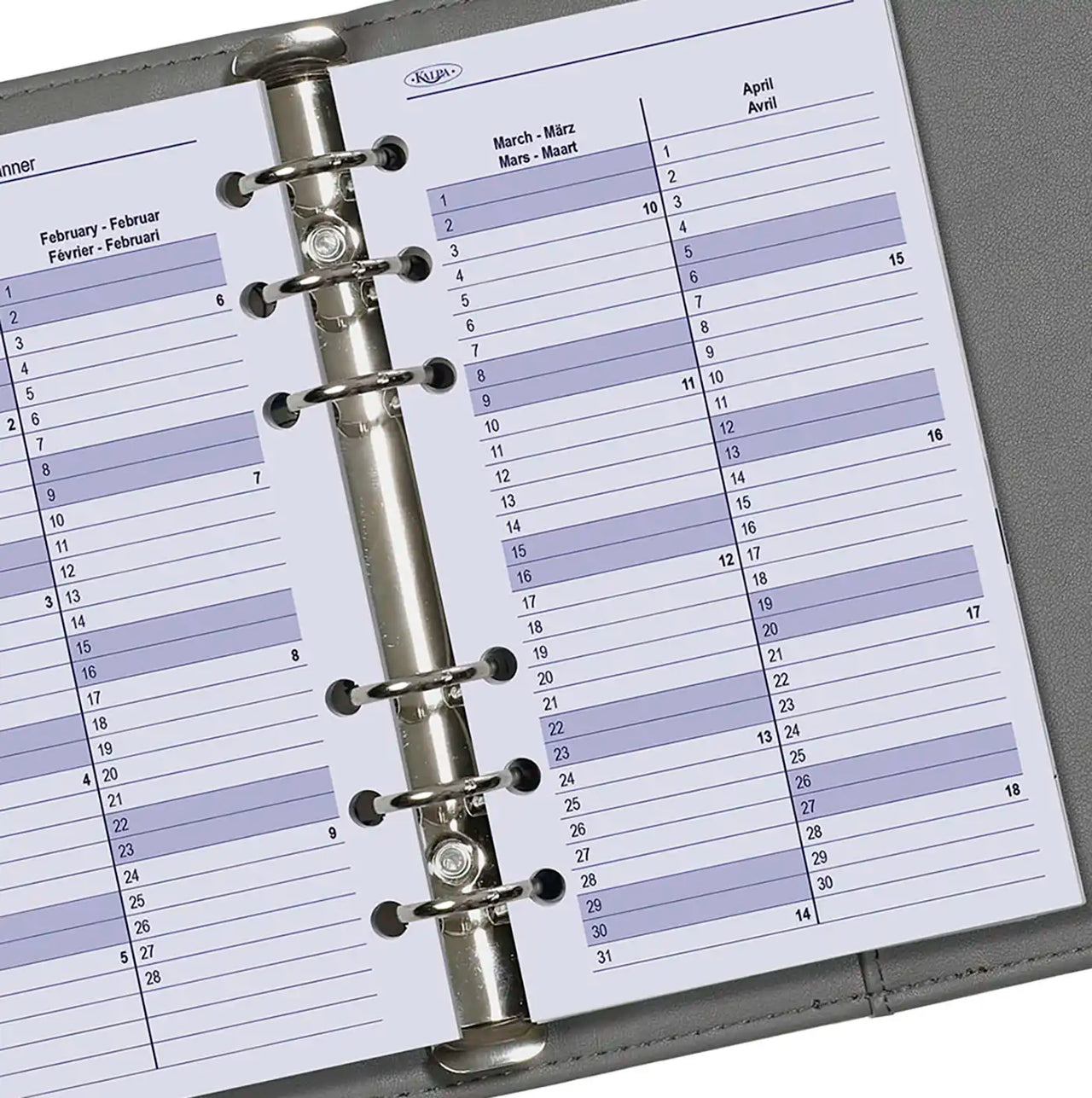 Refill for Personal organizer - 170 x 95 mm - Extra yearplanner current year