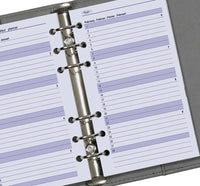 Planner met een maandelijks indeling op een Ringband