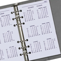 Refill for Personal organizer - 170 x 95 mm - Year Calendar View