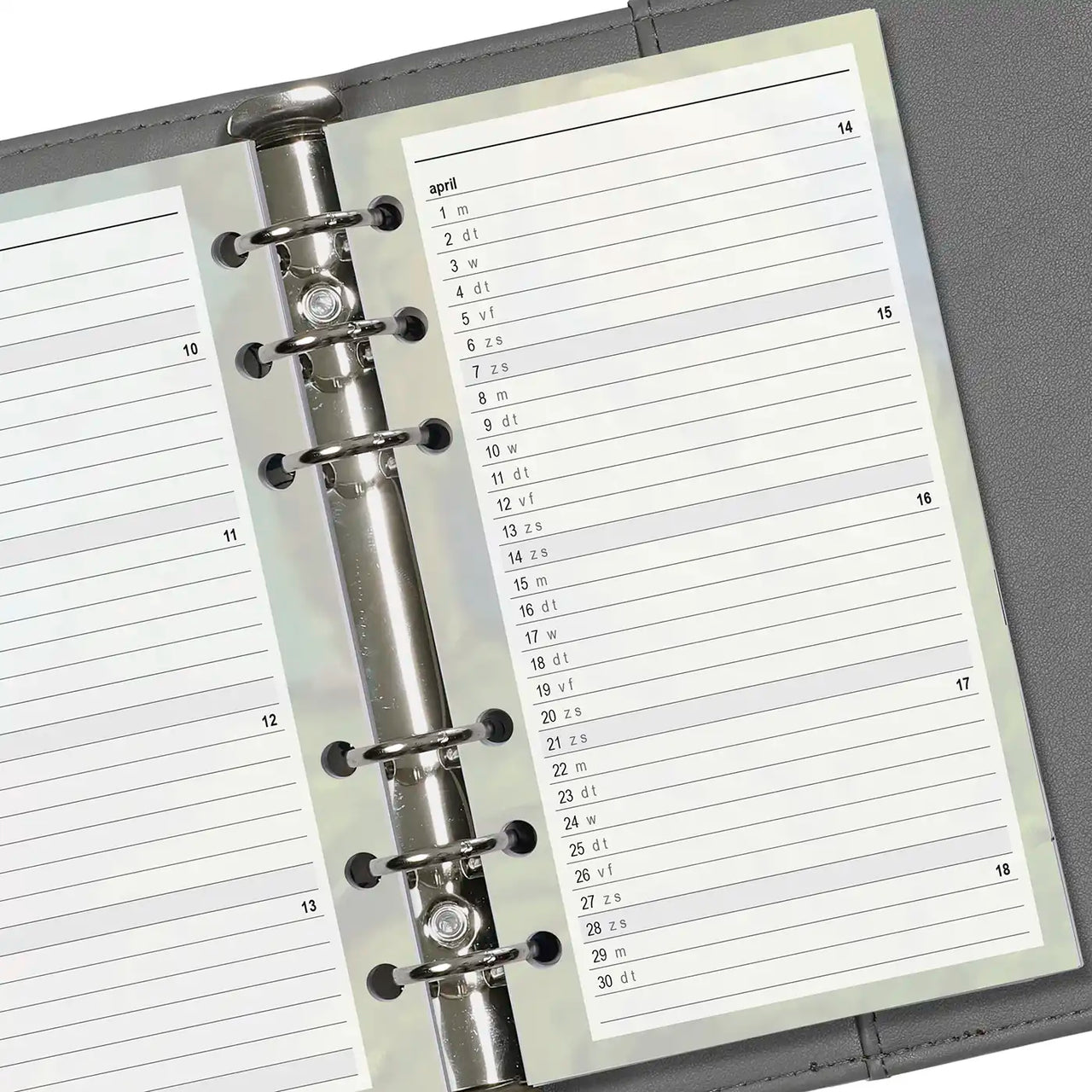 Refill with flowe rand insect motive for Personal organizer - 170 x 95 mm - Extra yearplanner current year