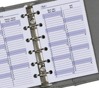 Refill for Pocket organizer - 125 x 80 mm - Extra yearplanner current year