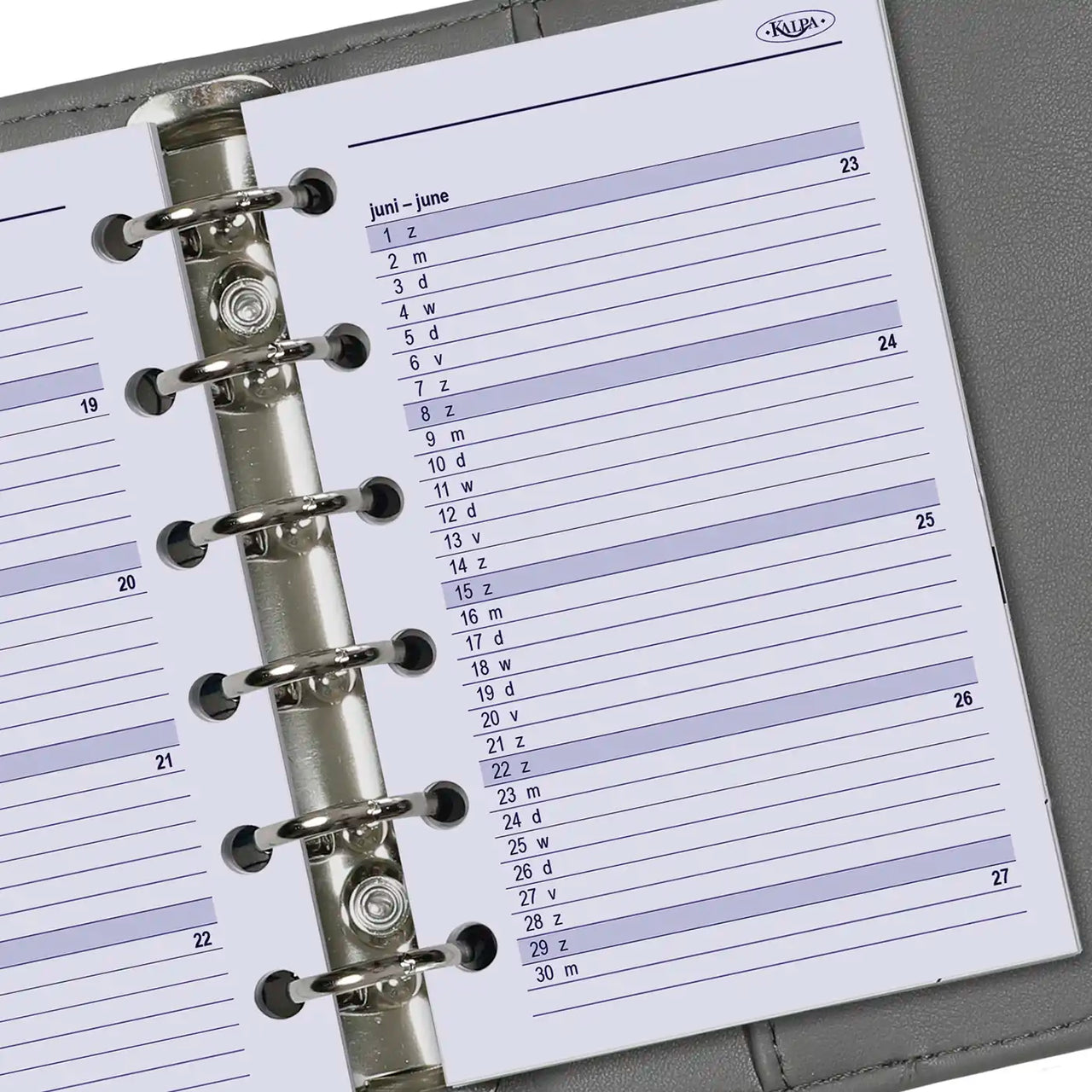 Refill for Pocket organizer - 125 x 80 mm - Extra yearplanner next year