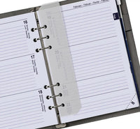 Complete refill with tabsheets, page separator, adddress set and agenda for A5 organizer - 210 x 144 mm - Agenda 1 week per 2 pages