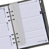 Complete refill with tabsheets, page separator, adddress set and agenda for A5 organizer - 210 x 144 mm - Agenda 1 week per 2 pages