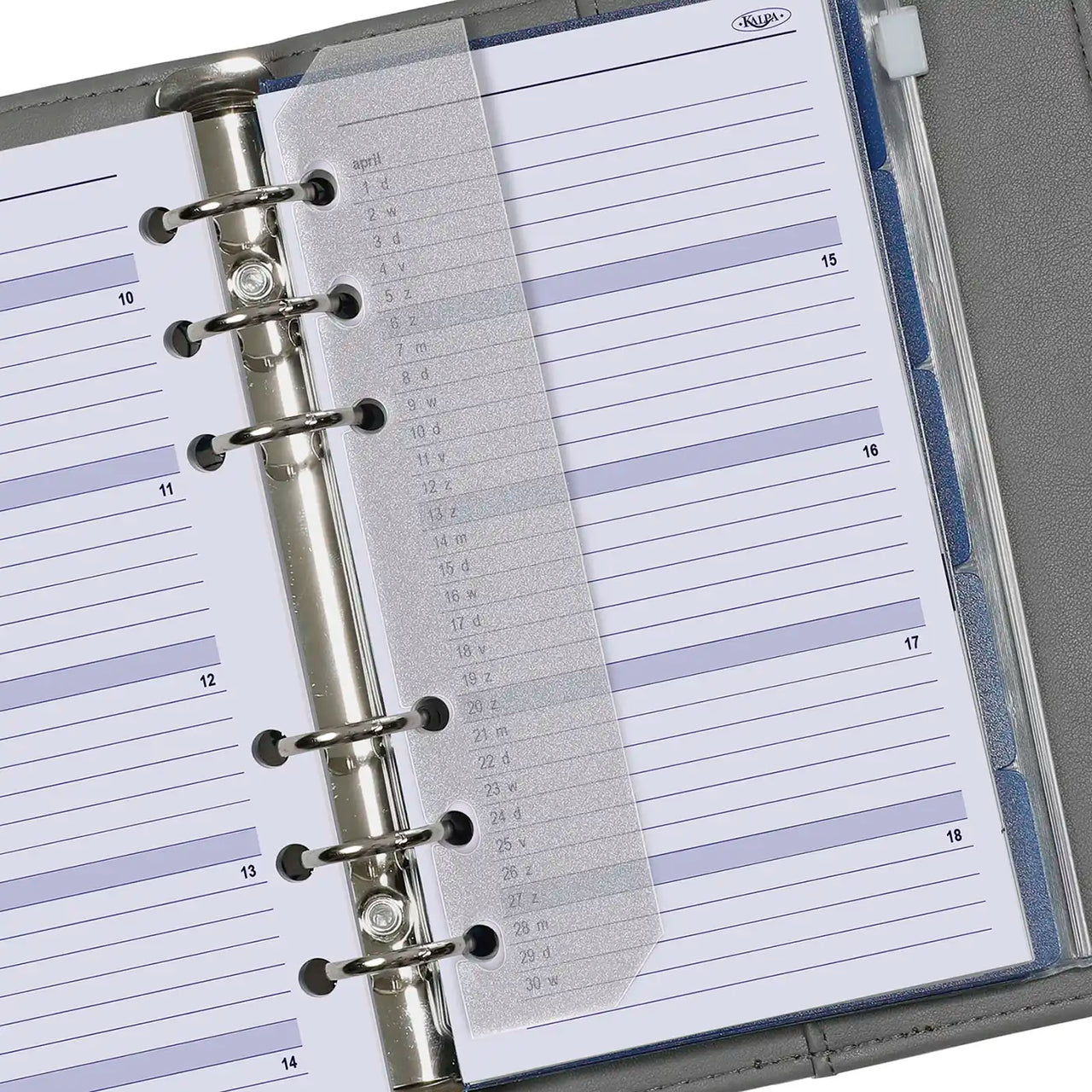 Complete refill with tabsheets, page separator, adddress set and agenda for Personal organizer - 170 x 95 mm - Extra yearplanner next year