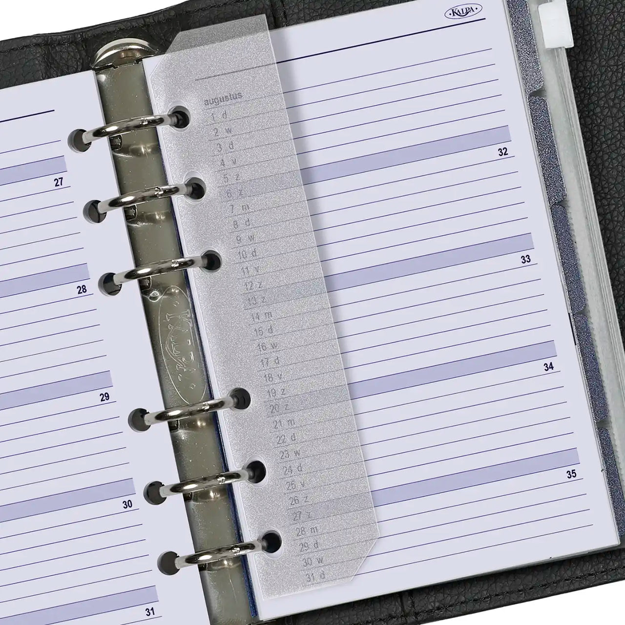 Complete refill with tabsheets, page separator, adddress set and agenda for Senior organizer - 150 x 95 mm - Extra yearplanner next year