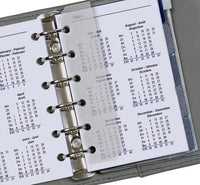Complete refill with tabsheets, page separator, adddress set and agenda for Pocket organizer - 125 x 80 mm - Year Calendar View