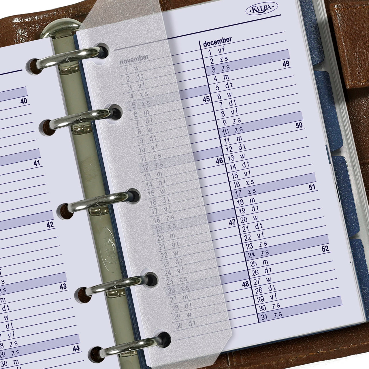 6347-26-27-28 104 x 68 mm mini Planner Organizer Inserts Complete Set NL 2026 2027 2028 (Copy)