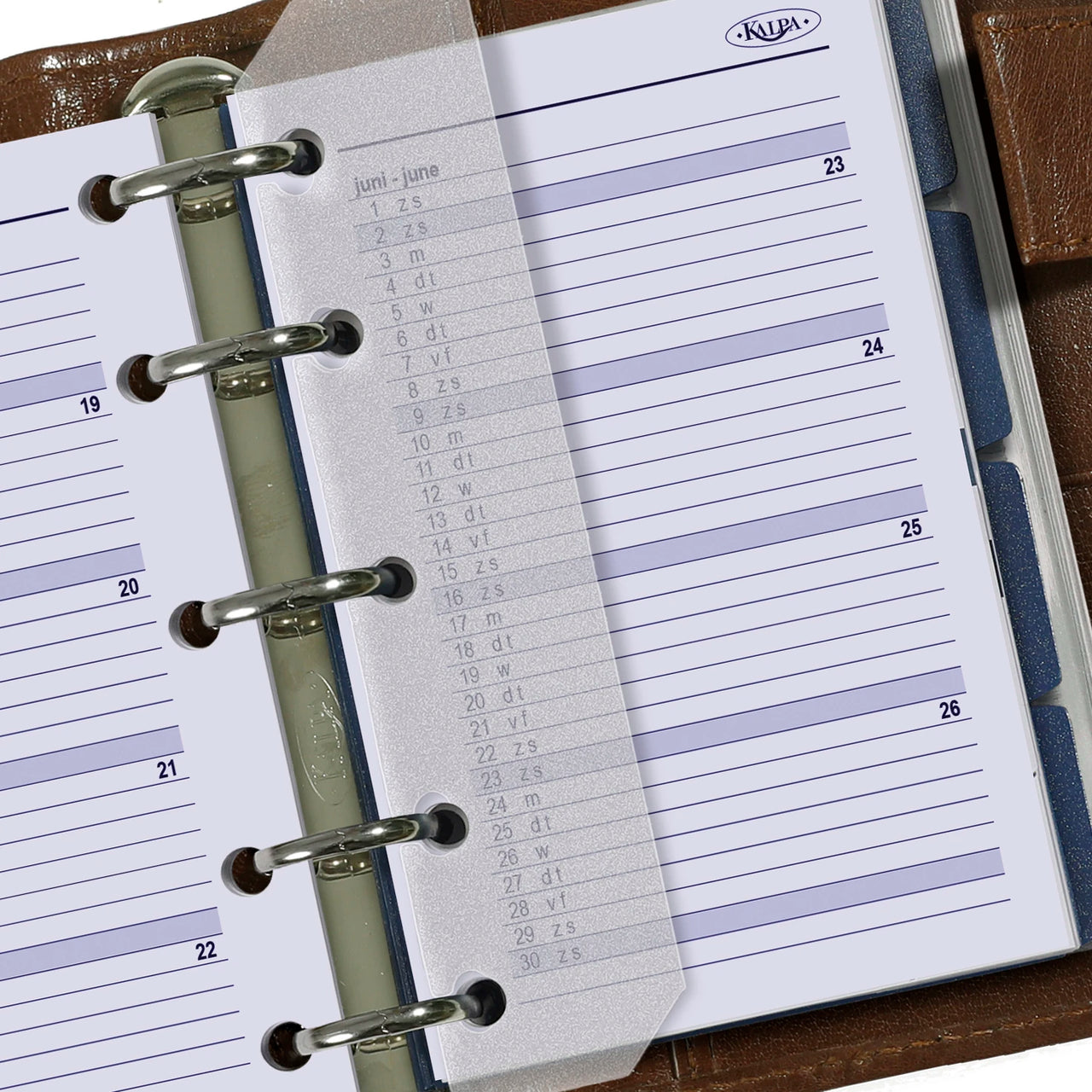 6347-26-27-28 104 x 68 mm mini Planner Organizer Inserts Complete Set NL 2026 2027 2028 (Copy)