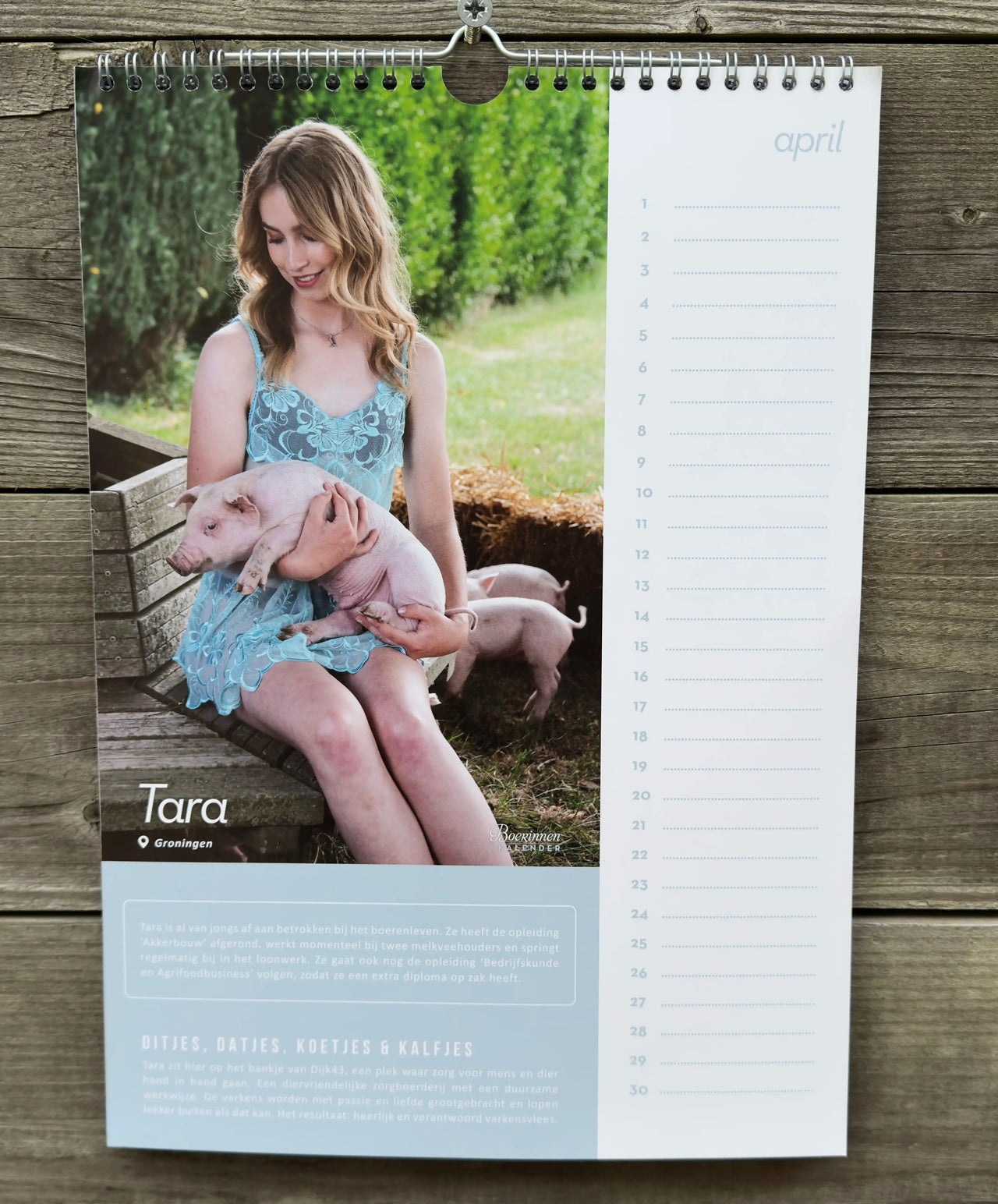 RIN-26-CN Calendrier des filles d'agriculteurs + note mon bébé 2026